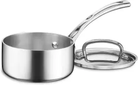 H&e 086279033994 French Classic Tri-ply Stainless 1-quart Saucepan With Cover Silver