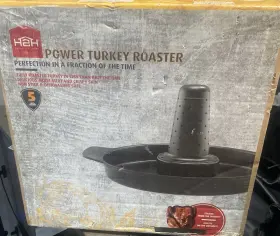H2h 810031691869 New Enamel Carbon Steel Power Turkey Roaster Pan Cookware