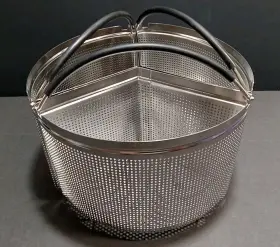 Hatrigo 643131803586 18/8 Stainless Steel 3 Piece Divided Individual Steamer Baskets