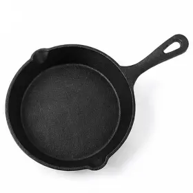 075684 Hawok Cast Iron Skillet Pre-seasoned Frying Pan Dual Pour Spout Camping