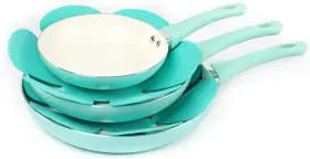 Hawok 786899991819 Frying Pan Set Pressed Aluminum Ceramic Non-stick Coating With Bakelite Ha