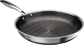 Hells Kitchen 811894031656 Pfas-free Ceramic Hybrid 11 Inch Fry Pan Nonstick Stainless Excellent