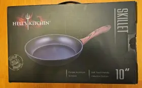 Hells Kitchen 849808007619 Skillet 10 Inch Pan Forged Aluminum Nonstick Softtouch Handle New