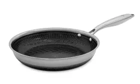 B0d51q7fj6 Hells Kitchen Hybrid 9.5 Inch Frying Pan Tri-clad Stainless Steel Nonstick Cerami