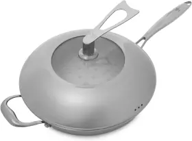 Hkhw-12c Hells Kitchen 9 12 Inch Ceramic Wok With Lid Hkhw12c