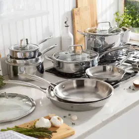 Henckels 313084013041 Tri-ply Clad Stainless Steel 12-piece Cookware Set