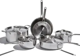 Heritage Steel 850042331088 Eater Series 10 Piece Cookware Set 5-ply Stainless
