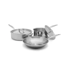 Hsc-17305 Heritage Steel Enhanced 5-ply Stainless Essentials Cookware Set - 5 Piece