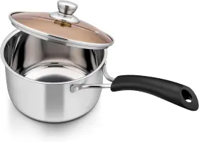 Herogo 313048115101 1 Quart Saucepan With Lid 18/10 Stainless Steel Small Sauce Pan Pot 1qt
