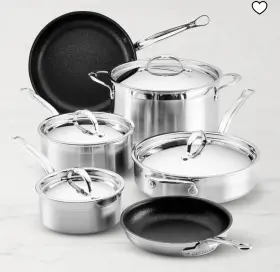 7669709 Hestan Probond Stainless-steel Titum Nonstick 10-piece Cookware Set 1 099