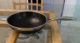 80323 Hexclad Never Used Honeycomb Stainless Steel 10 Inch Wok Hybrid Induction Ready