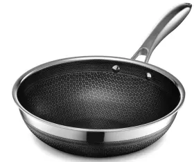 Hexclad 859006007014 Hybrid Nonstick Fry Pan 10 Inch With Stay-cool Handle - New Packaging