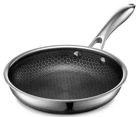 Hexclad 859006007144 Hybrid Non-stick Pan 8-inch Stay-cook Handle