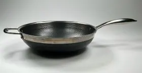 Hex12wok Hexclad 12in Hybrid Nonstick Wok Dishwasher Safe Stay-cool Handle - Used