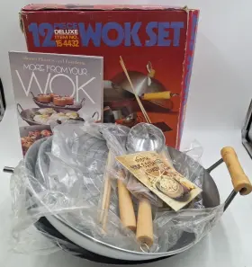 15-4259 Himark Vintage Stainless Steel 12 Piece Deluxe Wok Set