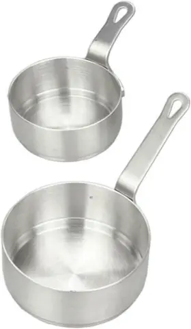 Homesogood 313109452411 2pcs Mini Sauce Pan Stainless Steel Tiny Cup With Handle Sugar