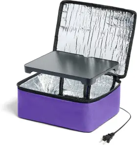 16801056-pur Hotlogic Mini Portable Electric Lunch Box Food Heater - 120v Purple