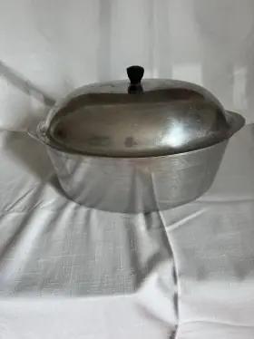 Household Institute Hi-do-8 Aluminum 1 Quart Dutch Oven Pot With Lid Silver