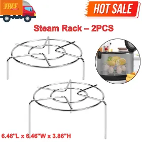 0918-round Hulisen 2pcs Steam Rack Trivet Set For Instant Pot 3 Quart And 6qt Heavy Duty Stainless Steel