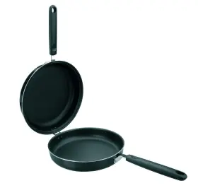 Ibili 411922435238 Inch Chef Style Frying Pan Set Aluminium Black 47 X 28.5 3.7 Cm