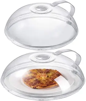 Igikzz 788474383972 2 Pack Microwave Splatter Cover Transparent Plate Lid