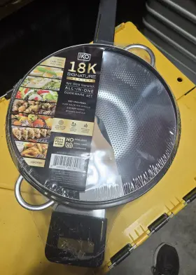 Gta18k-4pc Iko 18k Signature Series Gold Nonstick Stainless Steel 4pc Pan Set All Cooktops