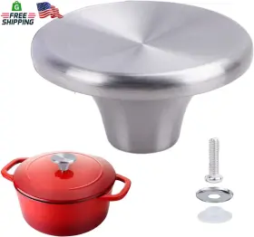Ilovyo 445030076053 Dutch Oven Knob Stainless Steel Replacement Handle For Le Creuset Aldi Lodge And