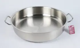 Ilsa 000409000290 Stainless Steel Rondeau Brazier Pan - 16 7/8 Quarts