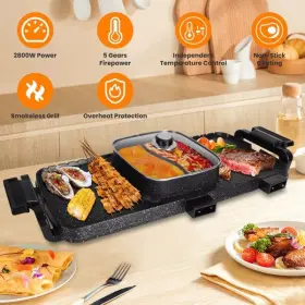 D0102xt8nbg Imountek Grill. Simmer. Feast. 2-in-1 Smokeless Cooking Combo - Free Shipping From Usa
