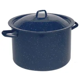 Imusa 800689601204 New Blue Speckled Enamel Stock Pot 6 Quart