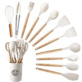 De3-gjcj Inftyle Silicone Cooking Utensils Set 12pcs Large Heat Resistant Kitchen T
