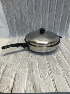 152-ss Inkor Multi Core 5 Ply Stainless Steel 11 Inch In Pan With Helper Handle Lid Usa