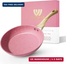 Innerwell 765495908971 8-inch Pink Nonstick Egg Pan Pfoa-free Stone Cookware Skillet Induct