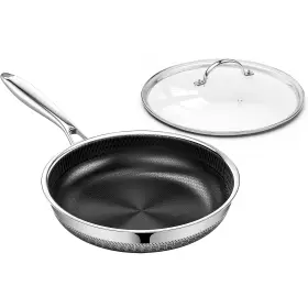 B0fhjly53d Innerwell Non Stick Frying Pan With Lid 10 Inch Hybrid Tri-ply Stainless Steel