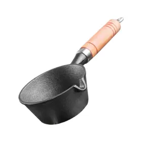 001uu51414qcp8dt Ipetboom Cast Iron Pot 1 Pc Butter Oil Heating With Wooden Handle Coating Co