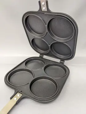 Ishigaki3473 Ishigaki Sangyo 971360334738 Japanese Obanyaki Pan 3 Inch Diameter Stuffed Pancake Maker 4 Mold