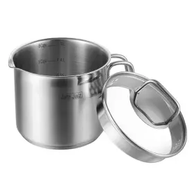 Pan2 Jalz 192132481144 Stainless Steel Saucepan With Glass Lidclassic Cookware Sauce Quart For