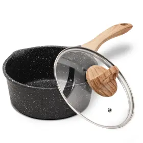 Y18-saucepan Jeetee 653846969231 2 Quart Sauce Pan With Lid Non Stick Small Pot Coating Masterclass Coo