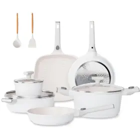 Jeetee 700973835493 Pot And Pan Sets-22pcs Removable Handle Pots Pans Nonstick Ceramic