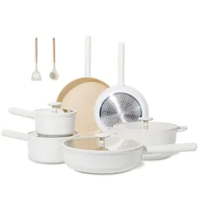 Jeetee 700973835639 Ceramic Cookware Sets 17pcs Pots And Pans Set Non Stick
