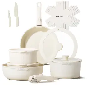 Jeetee 700973835684 Pots And Pans Set Non Stick 17pcs Kitchen Cookware Sets With Detachable Hand
