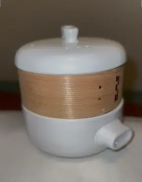 Pjhkcewk10050002 Jia Inc. 3 Piece Steamer Rice Cooker Set With Cedar Wood And Terracotta Basket