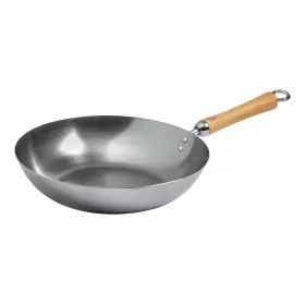 Joyce Chen 048002219792 Classic Series 12-inch Carbon Steel Stir Fry Pan With Birch Handle