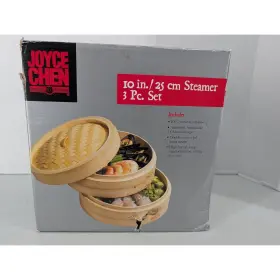 Joyce Chen 887665634401 2-tier Bamboo Steamer Baskets 10-inch Joyce Chen 887665634401 2-tier Bamboo Steamer Baskets 10-inch