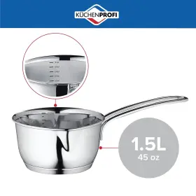 K Chenprofi 007371063647 Stainless Steel Saucepan With Clad Bottom 1.5 Liters