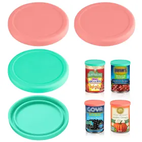 Kamehame Ka25034-3 3 Inch Silicone Can Lids For Canned Food 4 Pack Cover Chef Boyar