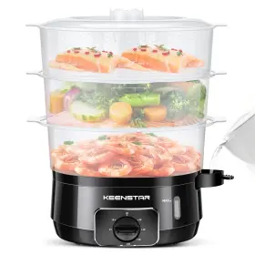 Mk-902-us Keenstar Electric Food Steamer For Cooking 13.7 Quart Vegetable With 3 Tiers Bpa-