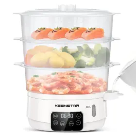 Mk902a Keenstar Electric Food Steamer 13.7 Quart Vegetable With 3 Tiers Bpa-free Baskets