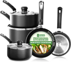 Ky01483us Kichly 8 Piece Pots And Pans Set Non Stick Kitchen Cookware With 20cm 28cm Fr Ky01483us Kichly 8 Piece Pots And Pans Set Non Stick Kitchen Cookware With 20cm 28cm Fr