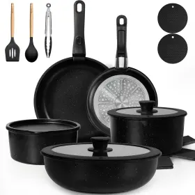 Kikcoin 313111478409 20 Pcs Pots And Pans Set Non Stick Detachable Handle Cookware Sets Nons